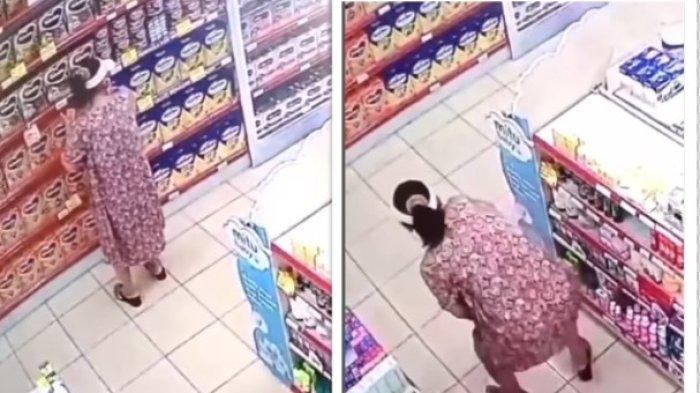 Viral Emak-Emak Terekam CCTV Mencuri Susu Formula di Supermarket, Disembunyikan di Selangkangan